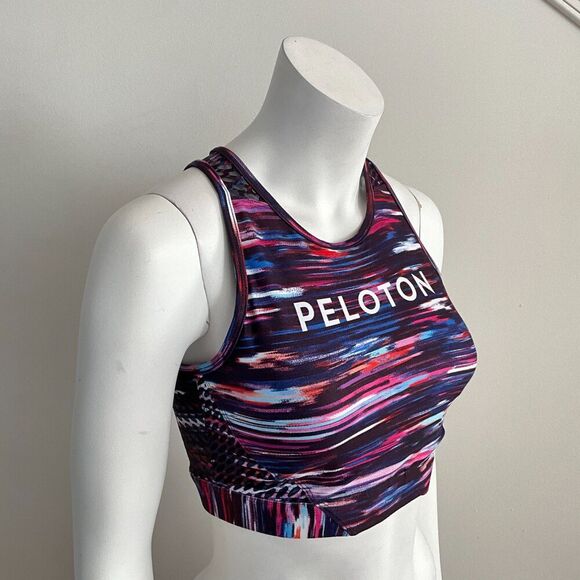 Peloton Sports Bra Printed Melody High Neck Crop Top Breathable XS - Picture 9 of 9